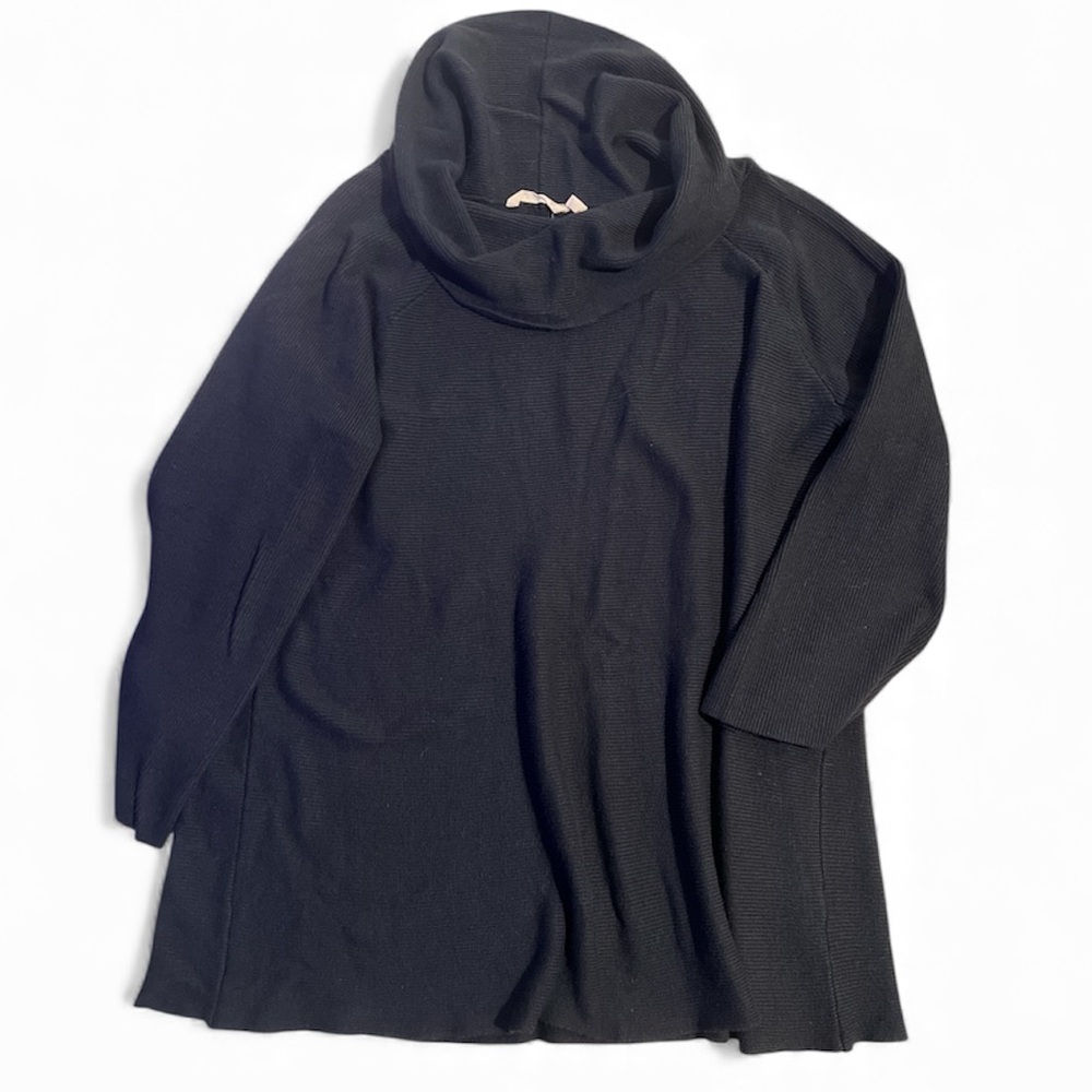 Soft Surroundings ribbed slouchy turtleneck sweater 3X black lagonlook
